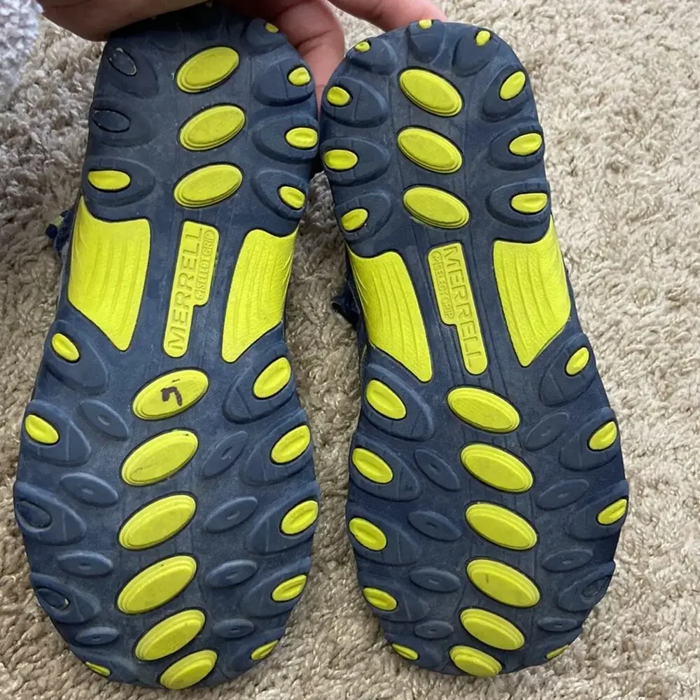 Merrell Boys Blue Hydro H2O Sand Leather Sport Sandals Size 3